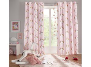 8966110122112 - Gardine LÜTTENHÜTT EINHORN Gr 3 pink B135cm H225cm Polyester Baumwolle Gardinen Kindergardine Einhorn Regenbogen einseitig bedruckt 8966110122112 - Gardine LÜTTENHÜTT EINHORN Gr 3 pink B135cm H225cm Polyester Baumwolle Gardinen Kindergardine Einhorn Regenbogen einseitig bedruckt