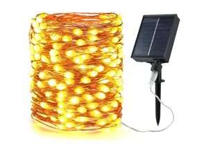 9001267557697 - FlkwoH Solar-Lichterkette für den Außenbereich BrizLabs 20 m 200 LEDs Guinguette-Girlande für den Außenbereich 3-mal größere Perlen