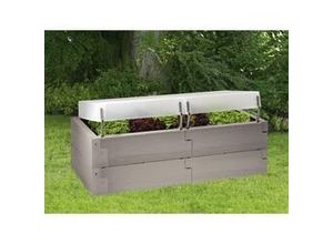 9001567204741 - Gardenstar Hochbeet Woody Set 130 x 60 x 52 cm inkl 2 Thermohauben