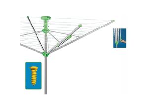 9001567300900 - Wäschespinne Novaplus 600 Easy Spannautomatik 6 Wäscheladungen Bodenhülse - Juwel