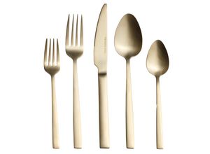 9001794526760 - Besteck-Set HOME AFFAIRE Eglof Essbesteck-Sets Gr 30 tlg beige (champagner) Besteckgarnituren Gold PVD-beschichtet mattiert