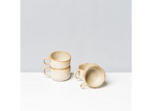 9001794894593 - Tasse GIPFELSTÜCK Nebelwald Trinkgefäße Gr 220 ml 4 tlg beige (beige braun) Kaffeetasse Scandi-Style Reaktivglasur jedes Stück ein Unikat 4-teilig