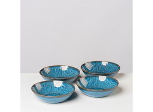 9001794894678 - Müslischale GIPFELSTÜCK Eisfall Schüsseln Gr Ø 17 cm blau (blau braun) Scandi-Style glänzende Reaktivglasur jedes Stück ein Unikat