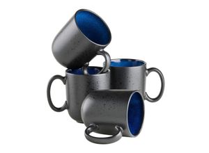 9001794934275 - Kaffeebecher-Set Steinzeug Niara 4 (Farbe Schwarz   Blau)