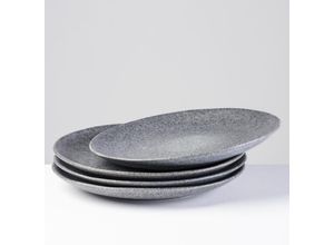 9001794973953 - Gipfelstück Speisteller-Set Steinzeug MoosNStein (Farbe Grau)