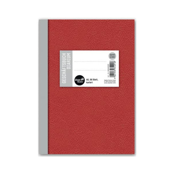 9001939812918 - Geschäftsbuch 608401020 rot A6 kariert 70g 96 Blatt 192 Seiten 9001939812918 Ursus