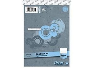 9001939818415 - Ursus Style Notizblock DIN A6 Liniert Geheftet Papier Grau Perforiert 100 Seiten