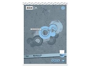 9001939818811 - Ursus Style Notizblock DIN A4 Liniert Geheftet Papier Grau Perforiert 100 Seiten