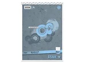 9001939818910 - Ursus Style Notizblock DIN A4 Kariert Geheftet Papier Grau Perforiert 100 Seiten