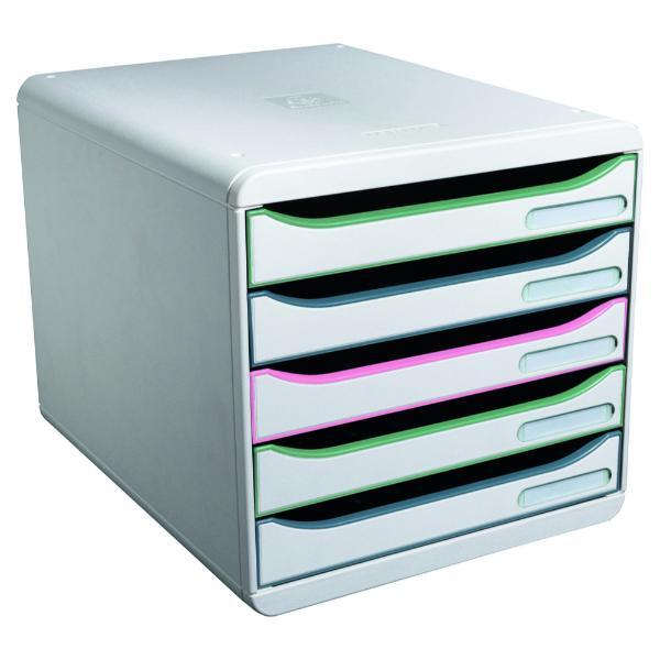 9002493309302 - Schubladen-Set Big Box+ Autentik 5-Schubladen farbl sortiert Weiß 9002493309302 Exacompta 9002493309302 - Schubladen-Set Big Box+ Autentik 5-Schubladen farbl sortiert Weiß 9002493309302 Exacompta