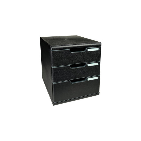 9002493422711 - Schubladenbox Modulo 325414D schwarz schwarz 3 Schubladen geschlossen 9002493422711 Exacompta