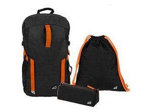 9002638218315 - Schulrucksack Kunstfaser schwarzorange 9002638218315 Walker