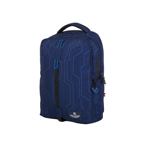 9002638234636 - Schulrucksack Wizzard Elite Kunstfaser dunkelblau hellblau