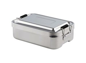 9002655014617 - Riess-kelomat - Kelomat Jausen- Lunchbox aus Edelstahl 23x15 cm mit Klemmverschluss und Unterteilung