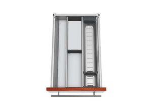 9002730380101 - Orga-Line Besteckeinsatz Facheinteilungs-Set kb 350-449mm nl 500mm grau - Blum