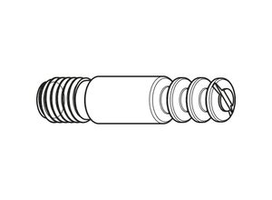 9002730573602 - No Brand - Einfachbolzen Exzenter-Verbindungs Bolzen M8x1 Länge 39 mm Zamak vernickelt