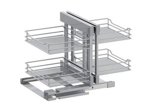 9002732083635 - Vs Cor Flex Eckschrank Auszug Saphir - Set für Küchenunterschränke mit kb 1200mm - Korbablage aus Stahldraht Stahl pulverbeschichtet silberfärbig