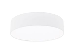 9002759328917 - Eglo - Decken Leuchte Wohn Ess Zimmer Beleuchtung E27 Stoff Strahler weiß Lampe rund 32891