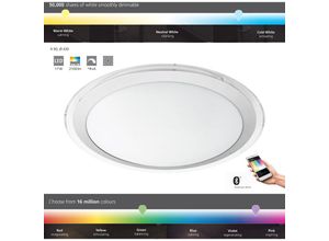 9002759332556 - Eglo 33255 LED Deckenleuchte Crosslink COMPETA-C weiss H9cm Ø43cm dimmbar 2700-6500K mit Connect Funktion