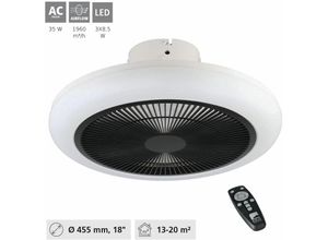 9002759351397 - Eglo - 35139 led Deckenventilator kostrena abs weiss schwarz Kunststoff mKristalleffekt 3X85W 2700-6500K H19cm Ø455cm dimmbar mit Fernbedienung