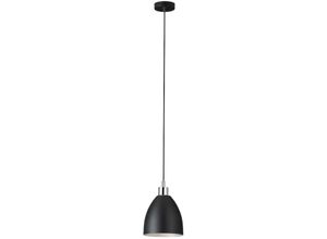 9002759394875 - Pendelleuchte Mareperla Hängelampe für Wohnzimmer und Esstisch hängende Esszimmerlampe aus Metall in schwarz mit Innenseite in Kristall-Optik E27