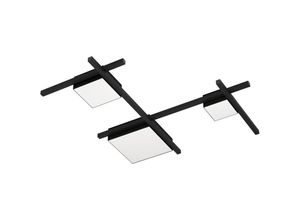 9002759396893 - Eglo - led Deckenlampe Viareggio dimmbare Deckenleuchte Wohnzimmer Deckenbeleuchtung Wohnzimmerlampe aus Metall und Kunststoff in schwarz und