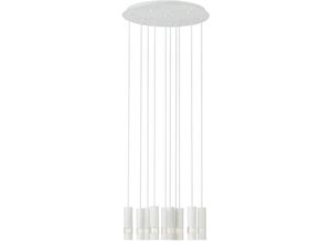 9002759397043 - 39704 Hängeleuchte bernabeta Stahl weiss Kunststoff transparent GU10 10X46W H150cm Ø58cm - Eglo