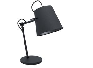 9002759398668 - Tischlampe Granadillos flexible Textil Nachttischlampe Tischleuchte aus Stoff und Metall in schwarz Spot-Lampe Wohnzimmer Schreibtischlampe mit