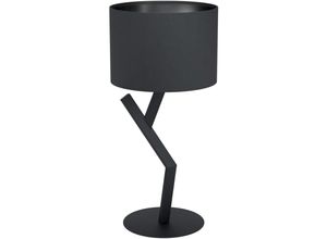 9002759398880 - Tischlampe Balnario minimalistische Textil Tischleuchte aus Stoff und Metall in schwarz kleine Stehlampe Design-Lampe Wohnzimmer mit Schalter E27