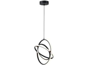 9002759398927 - Eglo - led Pendelleuchte Retornio Hängelampe für Wohnzimmer und Esstisch hängende Esszimmerlampe mit 3 Ringen aus Metall und Kunststoff in schwarz