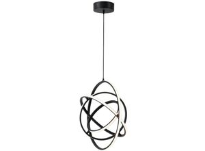 9002759398934 - Eglo - led Pendelleuchte Retornio Hängelampe für Wohnzimmer und Esstisch hängende Esszimmerlampe mit 4 Ringen aus Metall und Kunststoff in schwarz