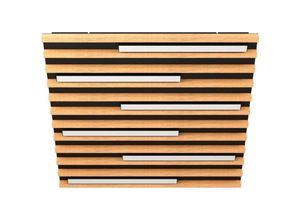 9002759398989 - Led Deckenlampe Marreira dimmbare Deckenleuchte für Wohnzimmer und Flur  Deckenbeleuchtung aus Holz und schwarzem Metall Wohnzimmerlampe warmweiß