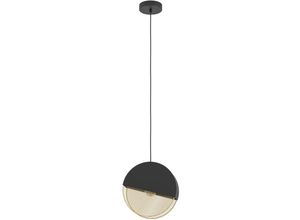 9002759438111 - Eglo - Hängelampe Mumbles Esstisch Pendelleuchte 1-flammig elegante Esszimmerlampe aus Metall in Schwarz und Gold Hängeleuchte mit E27 Fassung