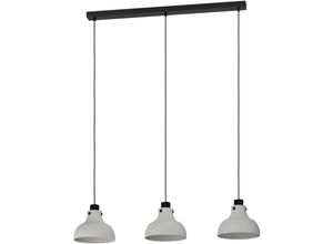 9002759438265 - Eglo - Hängelampe Matlock Esstisch Pendelleuchte 3-flammig Industrial Esszimmerlampe aus Metall in Grau und Schwarz Hängeleuchte mit E27 Fassung