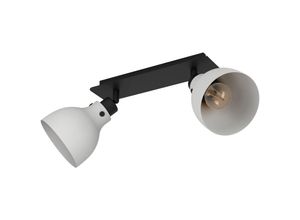 9002759438289 - Deckenstrahler Matlock 2-flammige Deckenlampe mit schwenkbaren Spots Deckenleuchte Industrial Design aus Metall in Schwarz und Grau Deckenspot mit