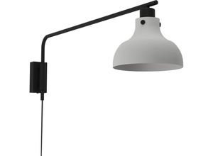 9002759438432 - Wandleuchte innen Matlock Wandlampe Industrial mit Schwenkarm Leselampe aus Metall in Grau und Schwarz Wohnzimmer und Schlafzimmer Lampe mit E27