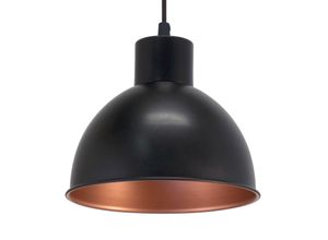 9002759492380 - Eglo - 49238 Hängeleuchte truro 1 Stahl schwarz kupfer E27 1X40W H110cm Ø21cm dimmbar