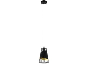 9002759494476 - 49447 Pendelleuchte austell schwarz gold E27 1X40W Ø165cm H110cm dimmbar - Eglo
