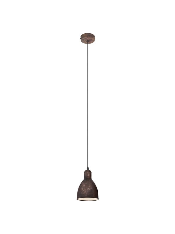 9002759494926 - 49492 Hängeleuchte priddy 1 Stahl kupferfarben-antik E27 1X40W H110cm Ø155cm dimmbar - Eglo