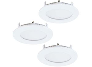 9002759754242 - 75424 Einbauleuchte fueva 3 led 3x27W Metallguss weiss Kunststoff weiss 3000K Ø85cm - Eglo