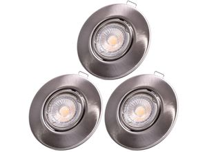 9002759787059 - Eglo - 3x led Einbau Decken Strahler nickel Flur Wohn Schlaf Zimmer Spot Lampe beweglich Tween Light 78704 Karton beschädigt