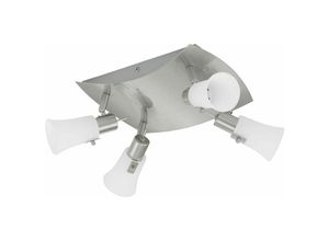 9002759904029 - Eglo - Deckenlampe Spotleuchte verstellbar Deckenleuchte Wohnzimmerlampe nickel matt Glas satinierte 4x G9 LxB 28x24 cm 90402 9002759904029 - Eglo - Deckenlampe Spotleuchte verstellbar Deckenleuchte Wohnzimmerlampe nickel matt Glas satinierte 4x G9 LxB 28x24 cm 90402