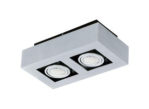 9002759913533 - Eglo - 91353 Aufbauleuchte led loke 1 alu-gebürstet chrom schwarz GU10 max 2X5W 9002759913533 - Eglo - 91353 Aufbauleuchte led loke 1 alu-gebürstet chrom schwarz GU10 max 2X5W