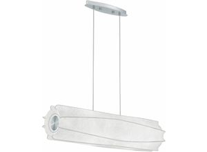 9002759919092 - Eglo - Pendelleuchte Deckenlampe Hängeleuchte Coocon weiß Esstischlampe Wohnzimmerleuchte chrom 2x E27 LxBxH 795 x 195 x 130 cm 9190