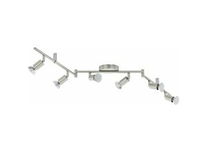 9002759925994 - 92599 Spot buzz-led Stahl nickel-matt GU10 max6X28W L105cm B65cm 3000K schwenkbar - Eglo