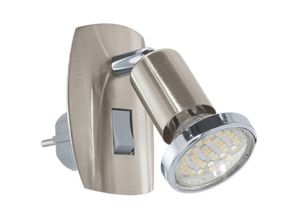 9002759929244 - Eglo LED Steckdosenspot Einzelspot nickel-matt - Nickel-matt