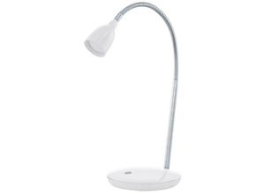 9002759930783 - Eglo - 93078 Büroleuchte led durengo Kunststoff Stahl weiß chrom led max25W 3000K H38cm mit Wippschalter