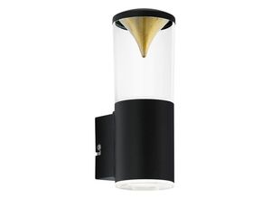 9002759948177 - Eglo - led Außen Wand Lampe up Down Fassaden Beleuchtung schwarz Terrassen Garten Leuchte gold 94817