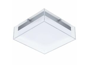 9002759948740 - 94874 Aussenleuchte led Wandleuchte Deckenleuchte silber klar weiss infesto L25cm H25cm - Eglo