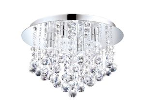 9002759948788 - 94878 Badezimmer Deckenleuchte Almonte G9-LED 4X3W in chrom Brillantglas klar IP44 H23 Ø35cm - Eglo